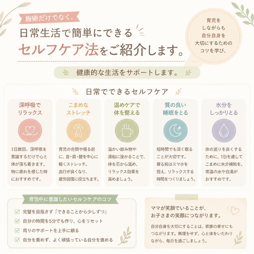 育児と共にできるセルフケア法