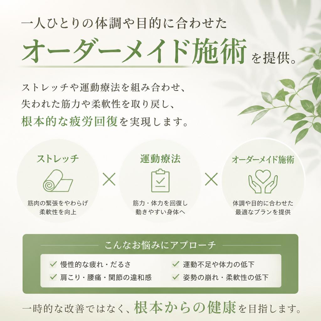 オーダーメイドの施術