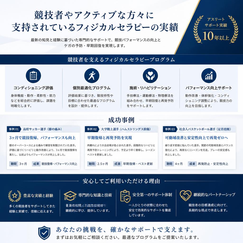 実績のあるフィジカルセラピー