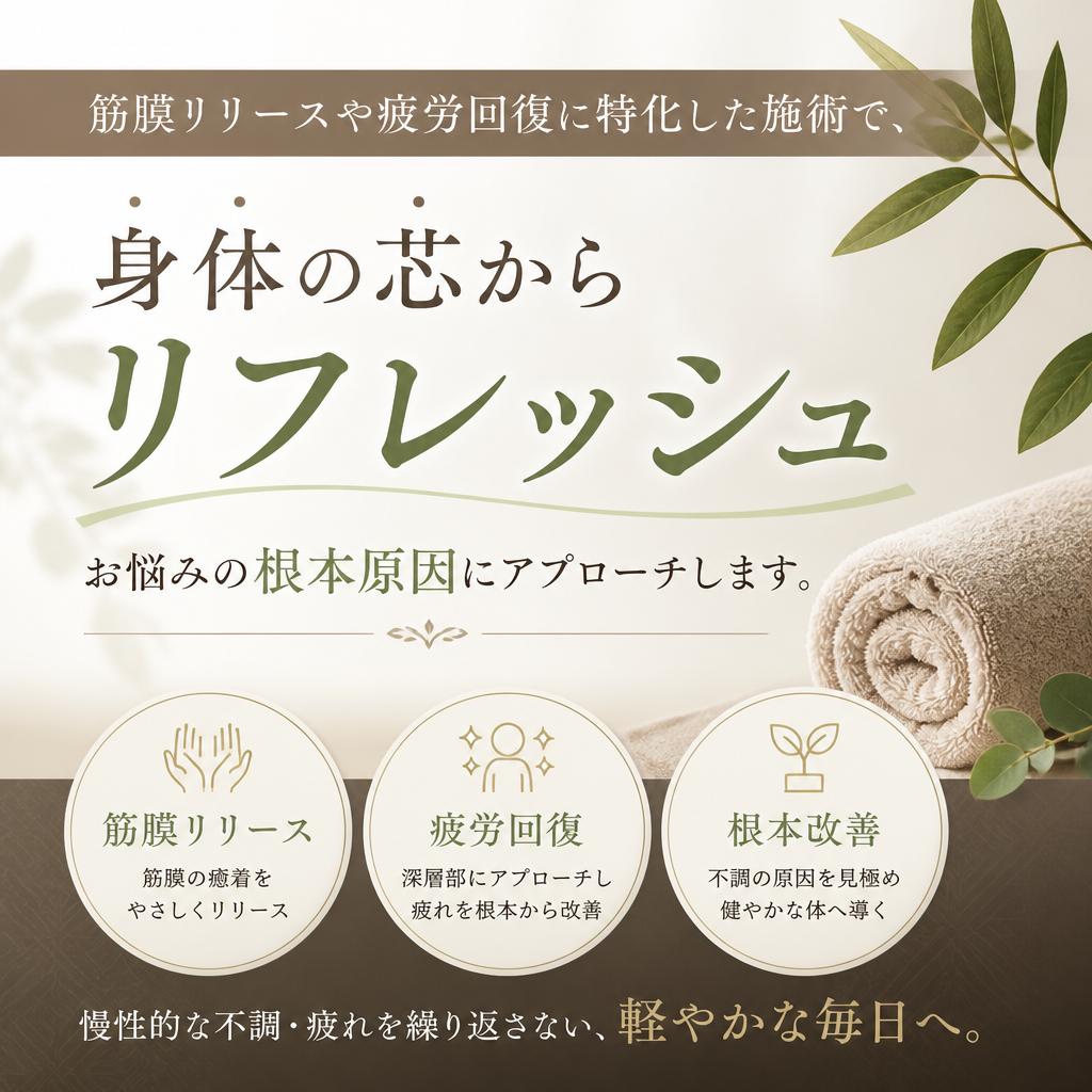 心も体もリフレッシュする施術