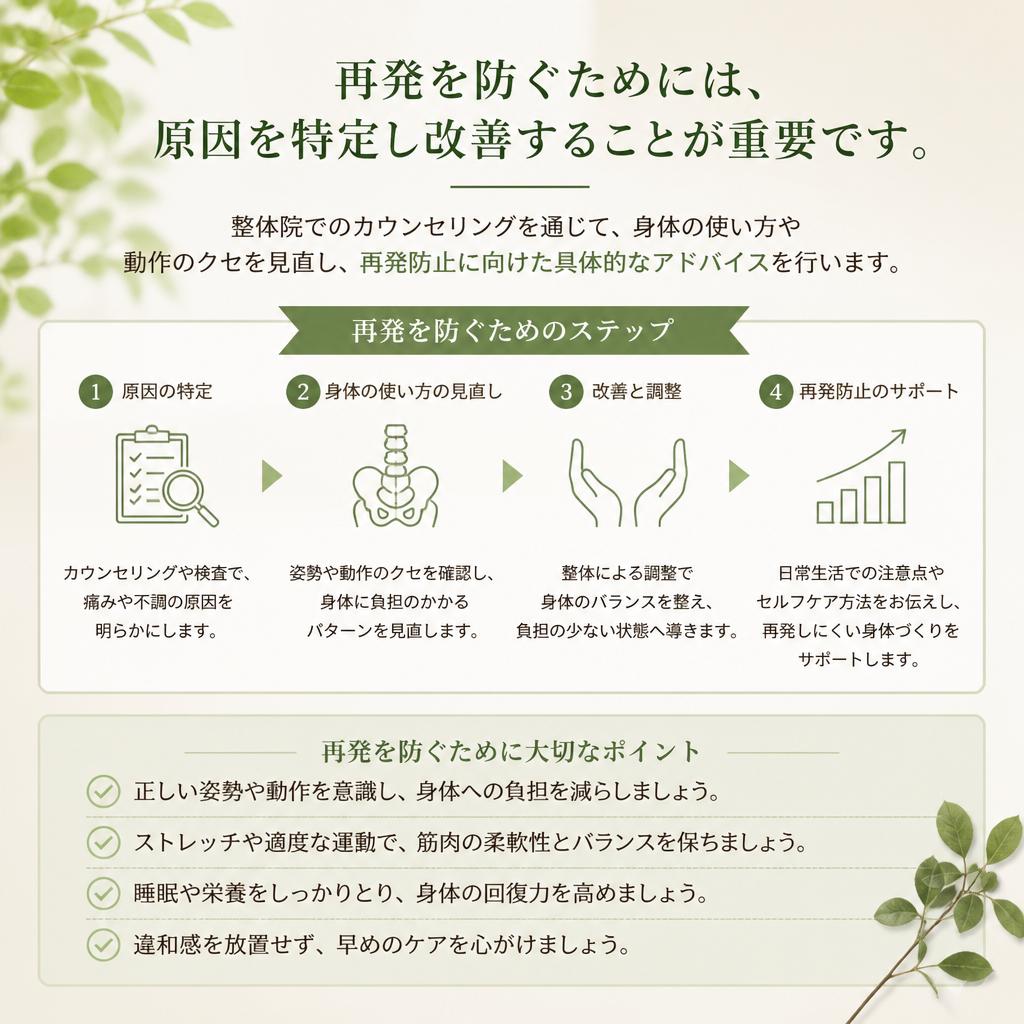 再発防止のためのアプローチ
