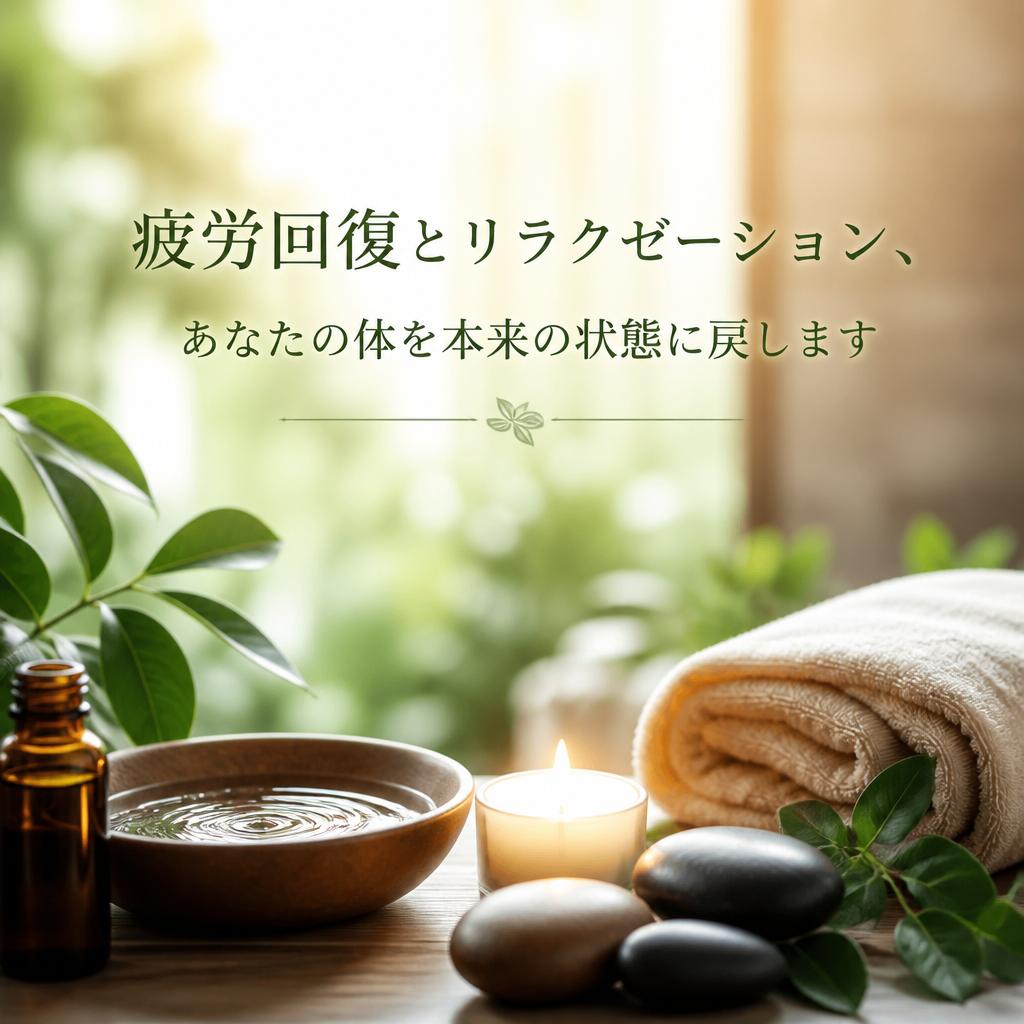 疲労回復とリラクゼーション、あなたの体を本来の状態に戻します