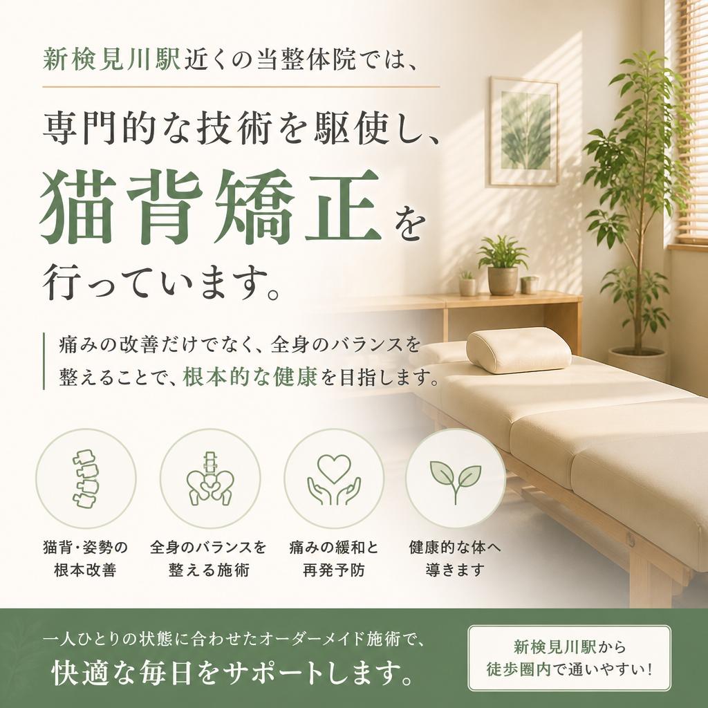 整体院での猫背矯正施術