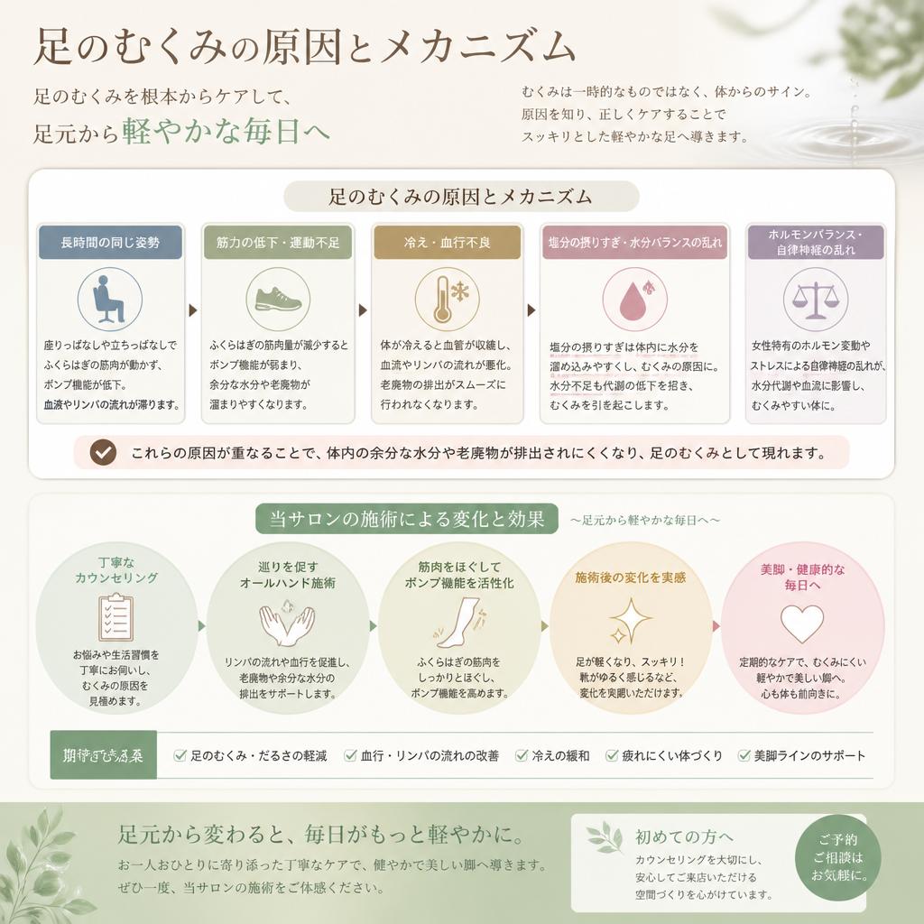 足のむくみを根本から改善