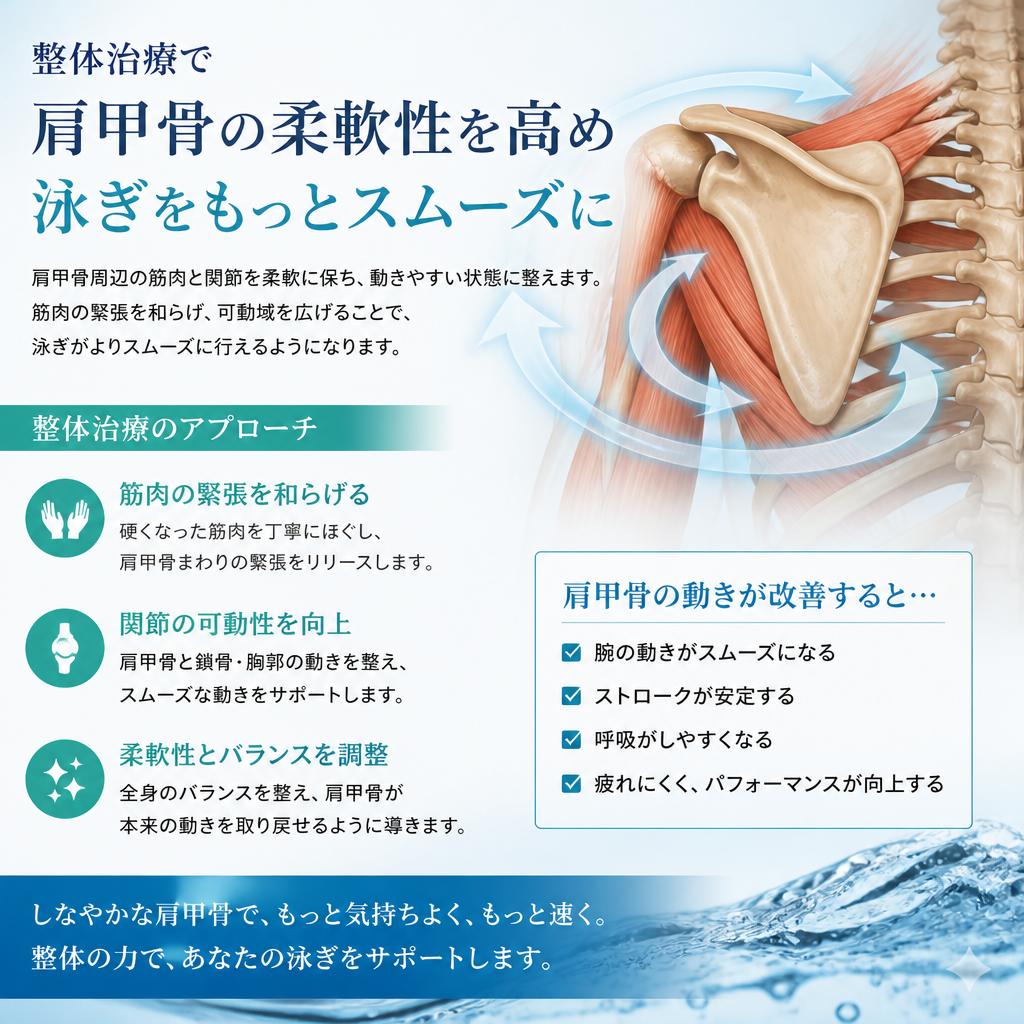 整体がもたらす肩甲骨の柔軟性向上