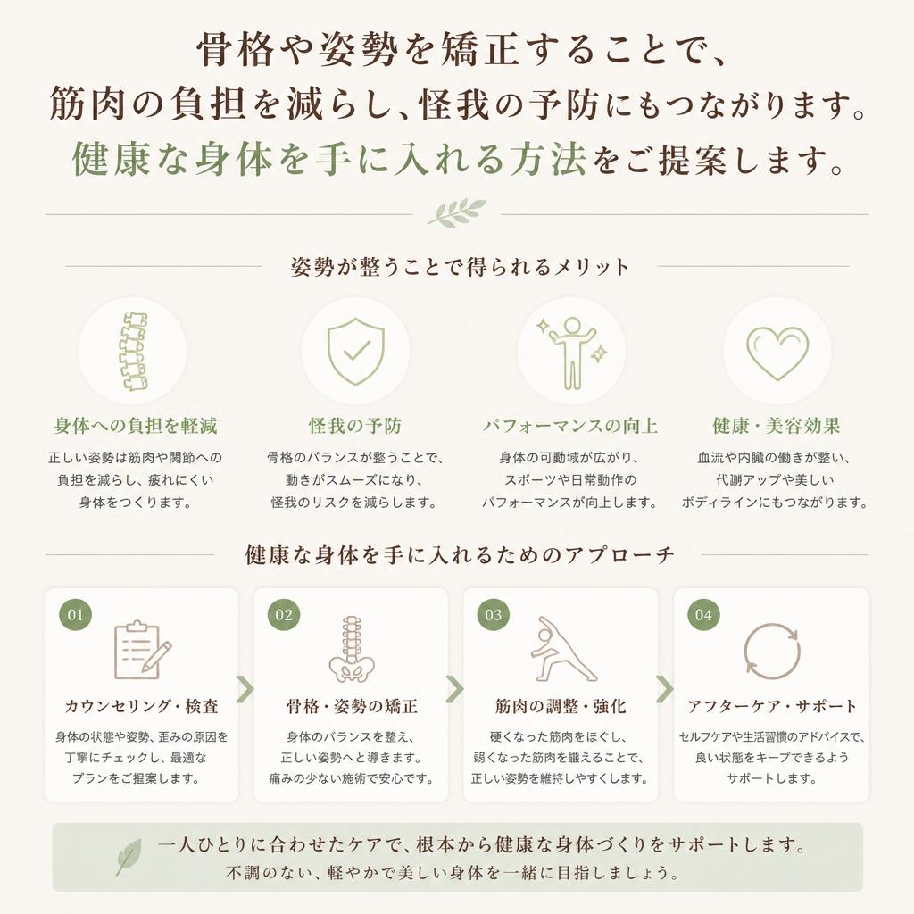 3. 骨格矯正で身体のバランスを改善
