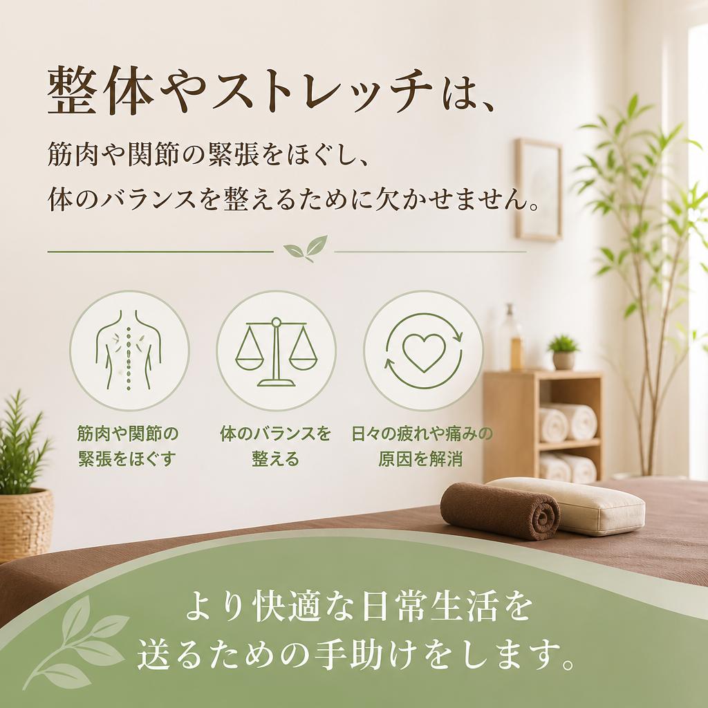 整体とストレッチの重要性