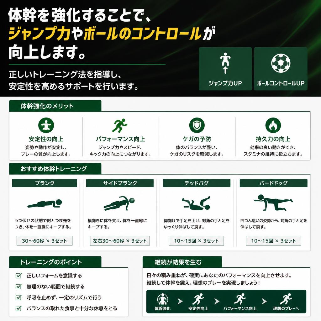 体幹トレーニング：安定した動きと力強さを
