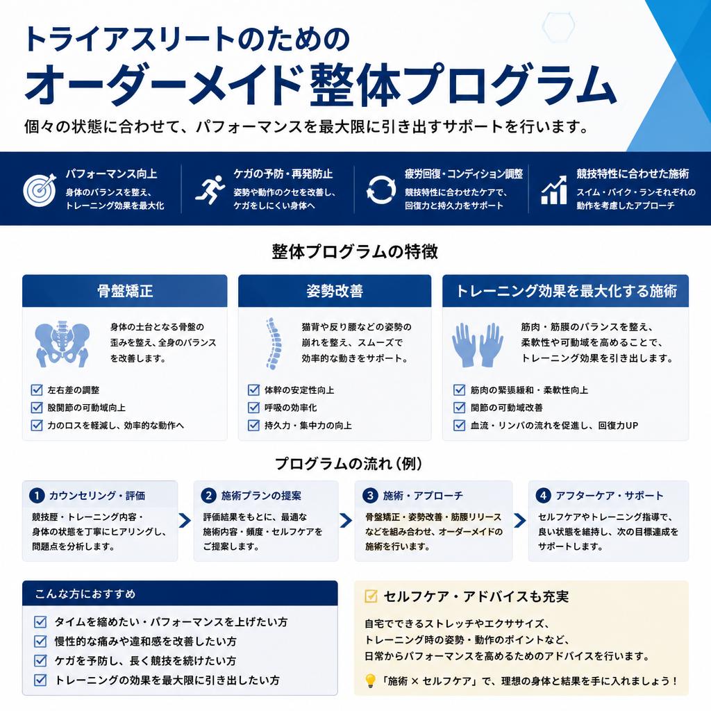 オーダーメイドの整体プログラム