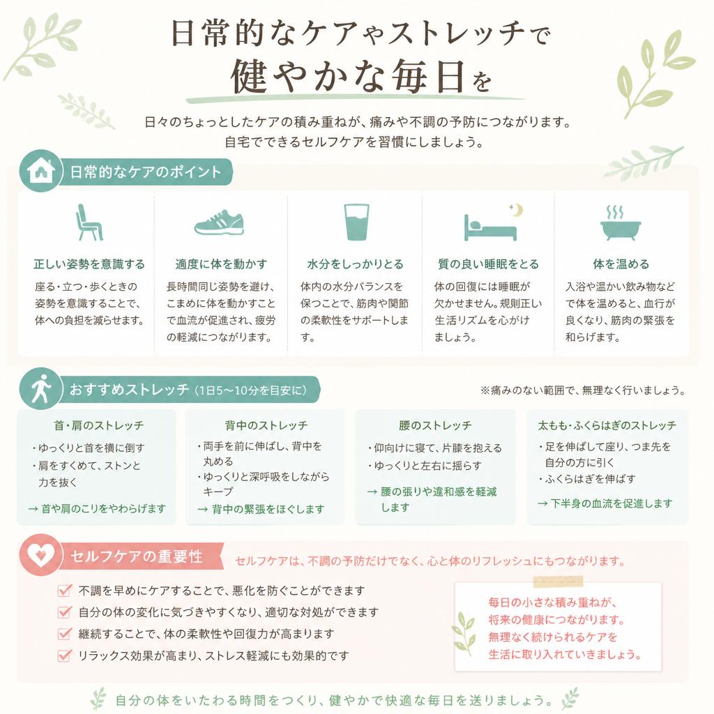 セルフケアとアドバイス