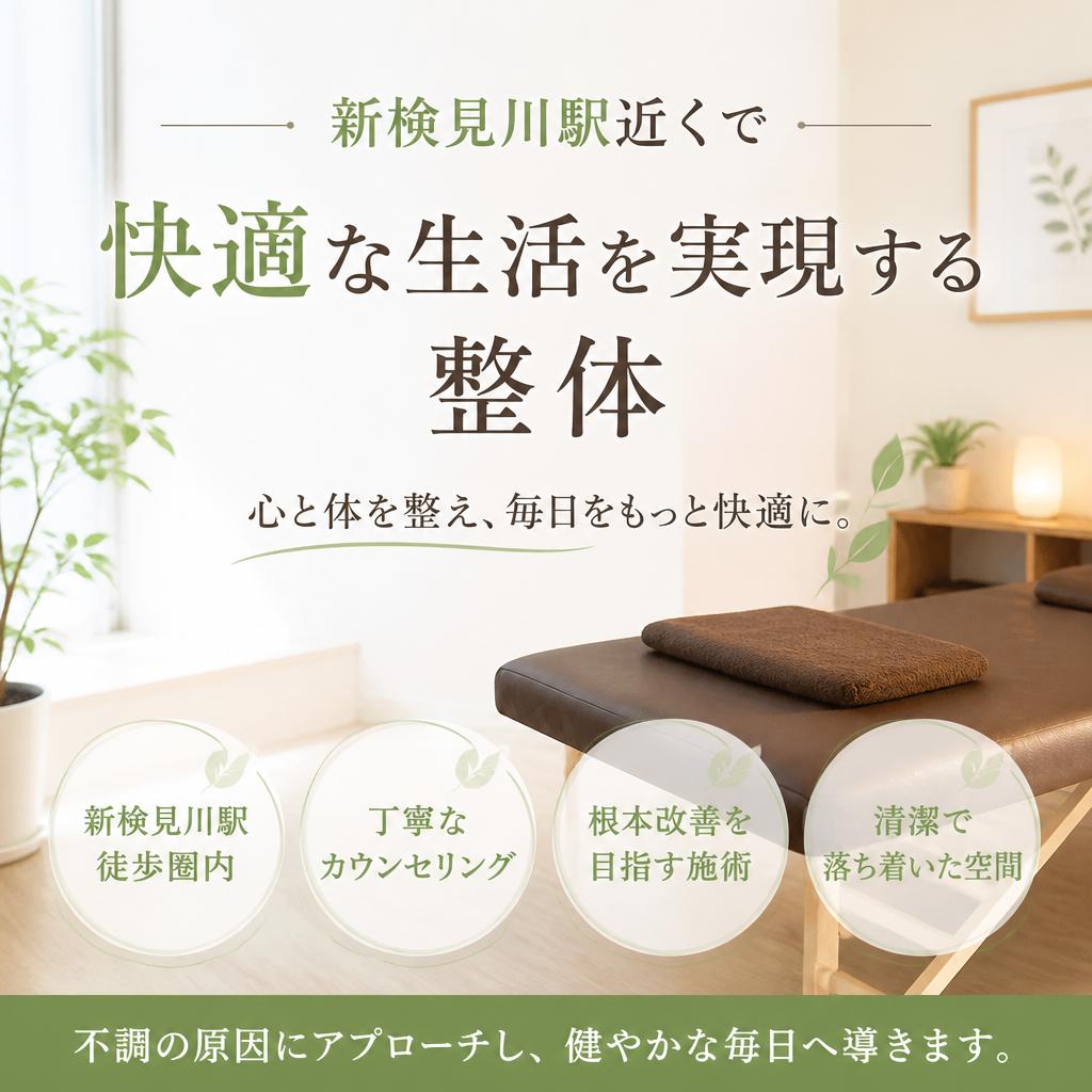 新検見川駅近くで快適な生活を実現する整体