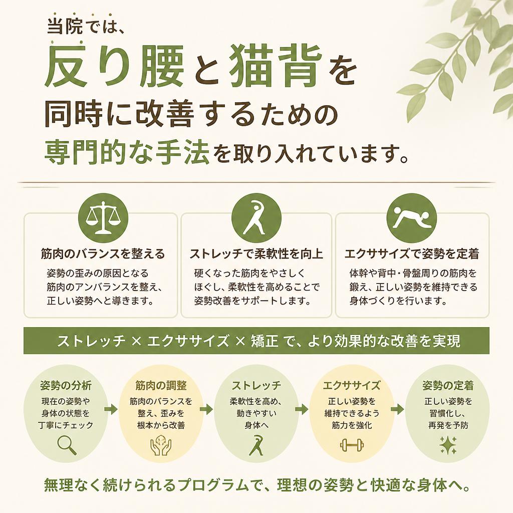 専門的なアプローチでの矯正方法