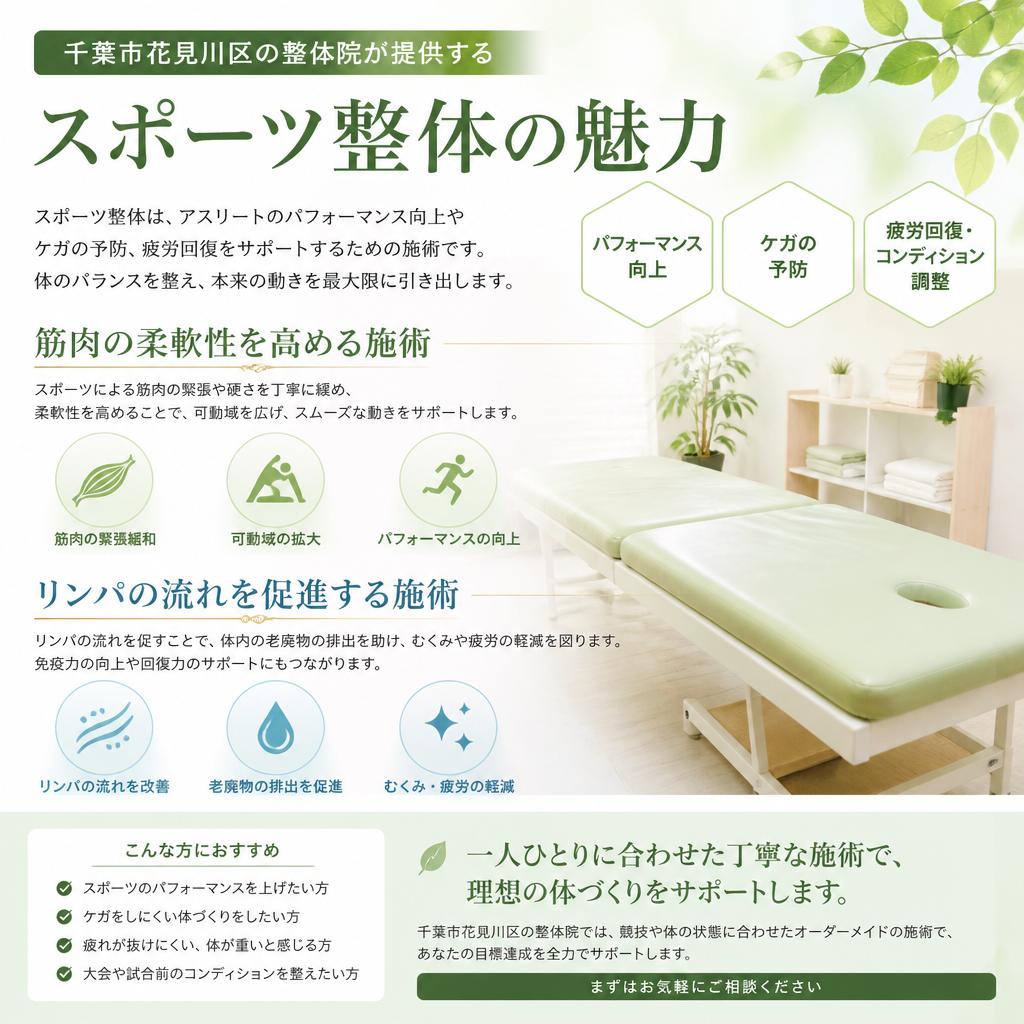スポーツ整体でむくみを解消！